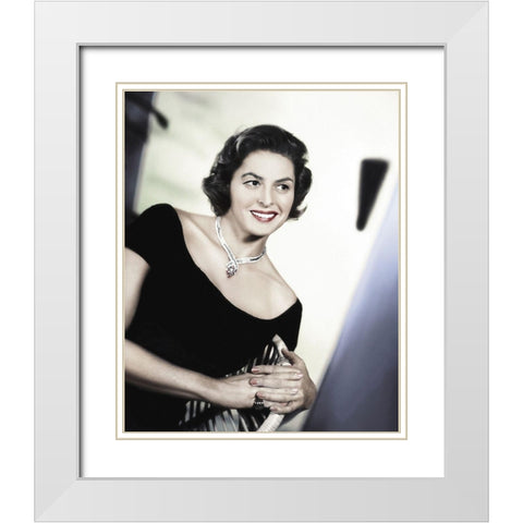 Ingrid Bergman - Indiscreet White Modern Wood Framed Art Print with Double Matting by Hollywood Photo Archive