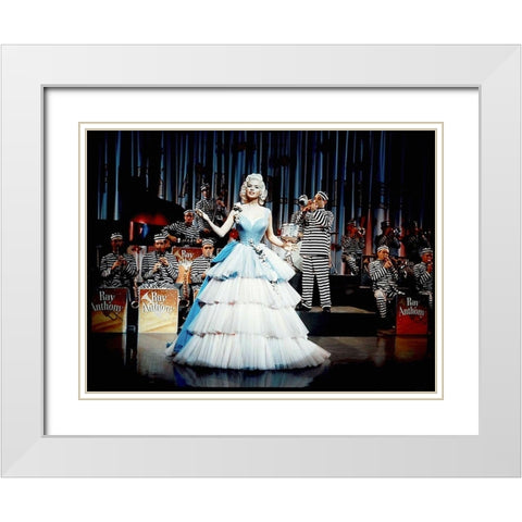 Jane Mansfield - The Girl Cant Help It White Modern Wood Framed Art Print with Double Matting by Hollywood Photo Archive