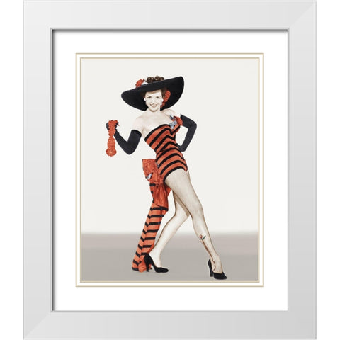 Jane Russell White Modern Wood Framed Art Print with Double Matting by Hollywood Photo Archive