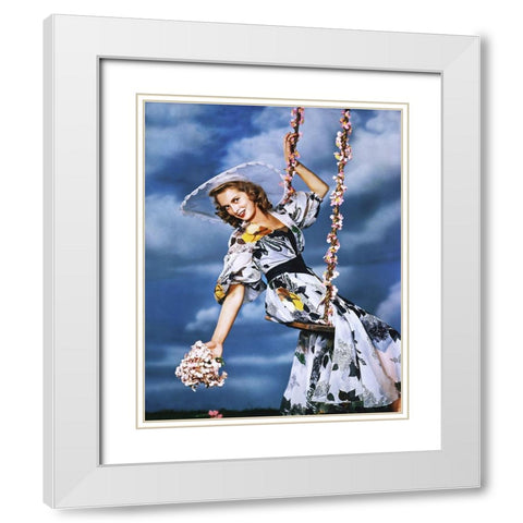 Janet Leigh White Modern Wood Framed Art Print with Double Matting by Hollywood Photo Archive