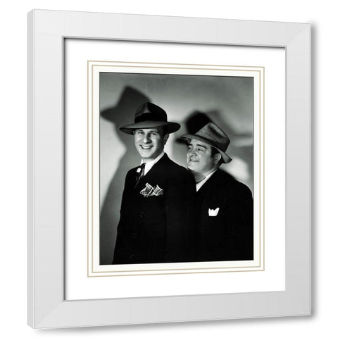 Abbott and Costello - Promotional Still White Modern Wood Framed Art Print with Double Matting by Hollywood Photo Archive