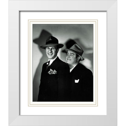 Abbott and Costello - Promotional Still White Modern Wood Framed Art Print with Double Matting by Hollywood Photo Archive