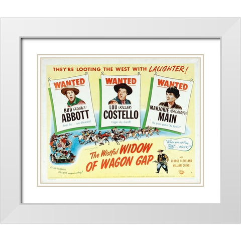 Abbott and Costello - The Wistful Widow of Wagon Gap White Modern Wood Framed Art Print with Double Matting by Hollywood Photo Archive
