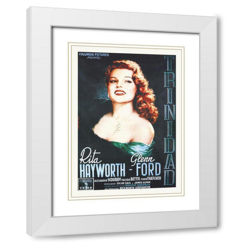 Affair In Trindad White Modern Wood Framed Art Print with Double Matting by Hollywood Photo Archive
