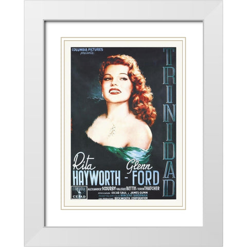 Affair In Trindad White Modern Wood Framed Art Print with Double Matting by Hollywood Photo Archive