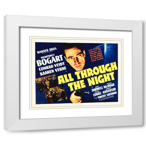 All Through The Night White Modern Wood Framed Art Print with Double Matting by Hollywood Photo Archive