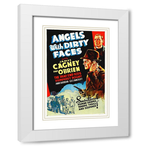 Angels With Dirty Faces White Modern Wood Framed Art Print with Double Matting by Hollywood Photo Archive