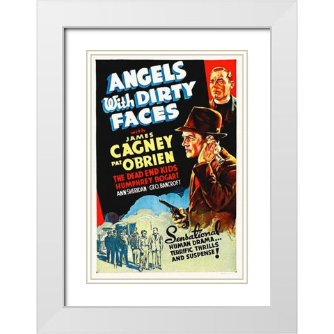 Angels With Dirty Faces White Modern Wood Framed Art Print with Double Matting by Hollywood Photo Archive
