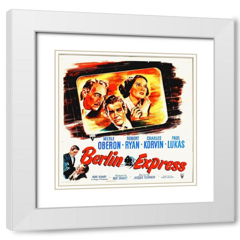 Berlin Express White Modern Wood Framed Art Print with Double Matting by Hollywood Photo Archive