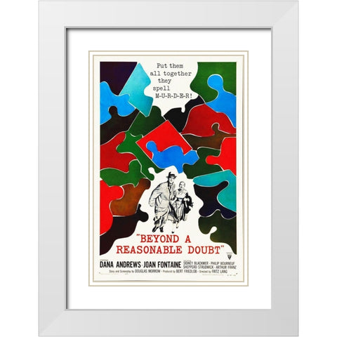 Beyond A Reasonable Doubt White Modern Wood Framed Art Print with Double Matting by Hollywood Photo Archive