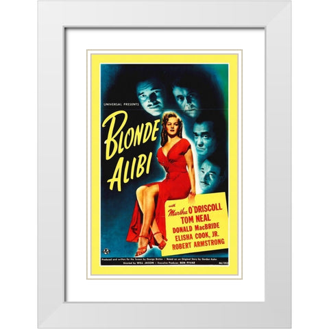 Blonde Alibi White Modern Wood Framed Art Print with Double Matting by Hollywood Photo Archive