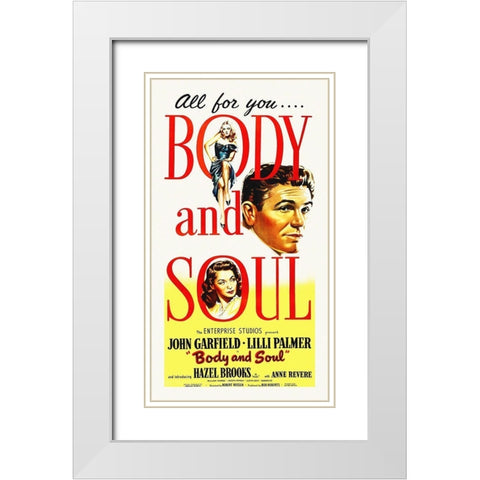Body And Soul White Modern Wood Framed Art Print with Double Matting by Hollywood Photo Archive