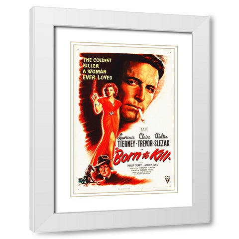 Born To Kill White Modern Wood Framed Art Print with Double Matting by Hollywood Photo Archive