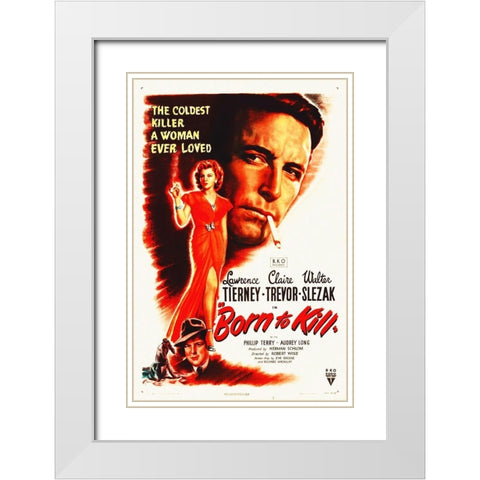 Born To Kill White Modern Wood Framed Art Print with Double Matting by Hollywood Photo Archive