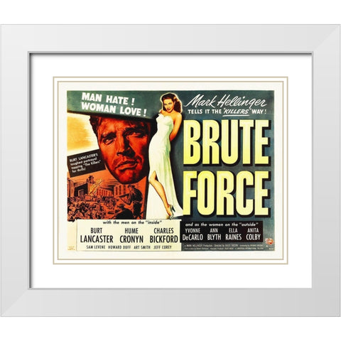 Brute Force White Modern Wood Framed Art Print with Double Matting by Hollywood Photo Archive