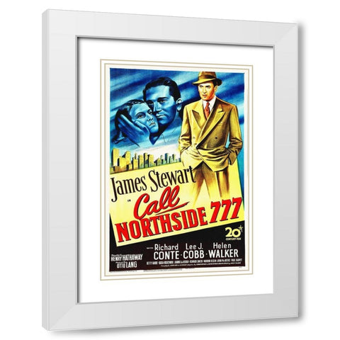 Call Northside 777 White Modern Wood Framed Art Print with Double Matting by Hollywood Photo Archive