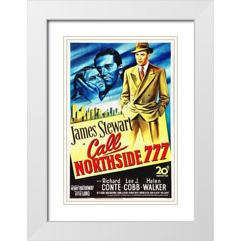 Call Northside 777 White Modern Wood Framed Art Print with Double Matting by Hollywood Photo Archive