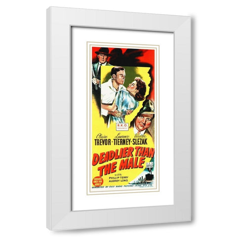 Deadlier Than The Male White Modern Wood Framed Art Print with Double Matting by Hollywood Photo Archive