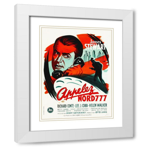 French - Call Northside 777 White Modern Wood Framed Art Print with Double Matting by Hollywood Photo Archive