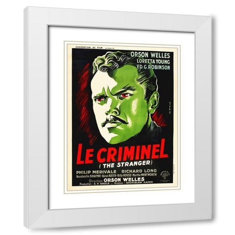 French - The Stranger White Modern Wood Framed Art Print with Double Matting by Hollywood Photo Archive