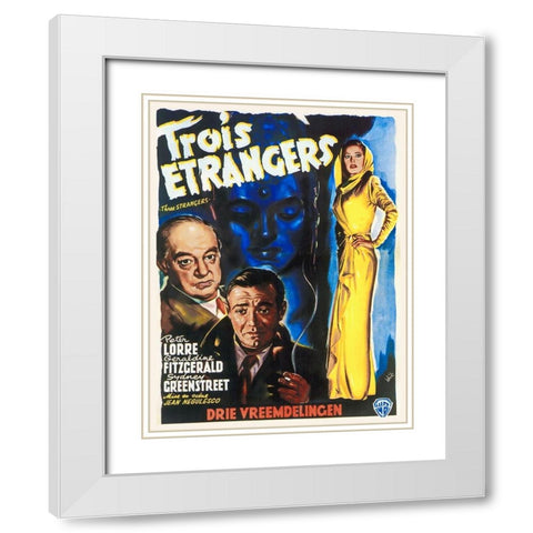 French - Three Strangers White Modern Wood Framed Art Print with Double Matting by Hollywood Photo Archive