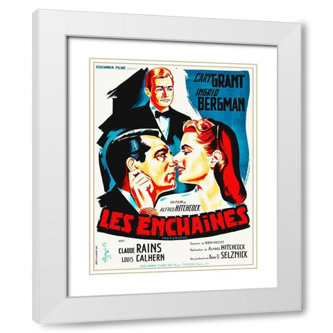 French Notorious White Modern Wood Framed Art Print with Double Matting by Hollywood Photo Archive