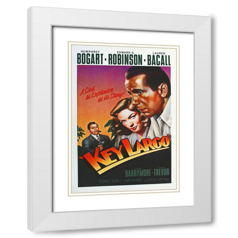German - Key Largo White Modern Wood Framed Art Print with Double Matting by Hollywood Photo Archive