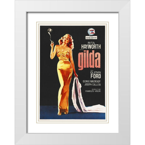 Gilda White Modern Wood Framed Art Print with Double Matting by Hollywood Photo Archive
