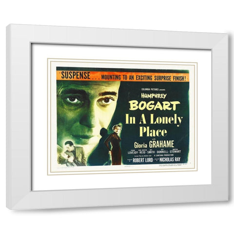 In A Lonely Place White Modern Wood Framed Art Print with Double Matting by Hollywood Photo Archive