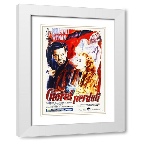 Italian - The Lost Weekend White Modern Wood Framed Art Print with Double Matting by Hollywood Photo Archive