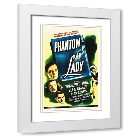 Phantom Lady White Modern Wood Framed Art Print with Double Matting by Hollywood Photo Archive