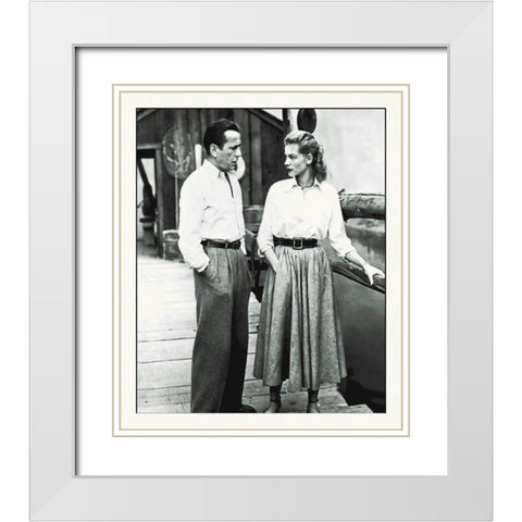 Promotional Still - Humphrey Bogart - Key Largo White Modern Wood Framed Art Print with Double Matting by Hollywood Photo Archive