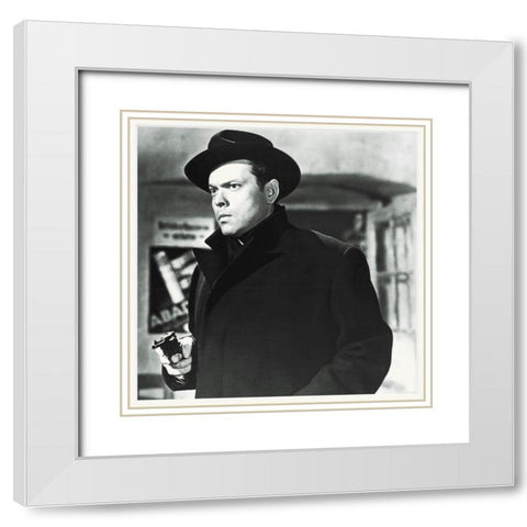 Promotional Still - Orsen Welles - The Third Man White Modern Wood Framed Art Print with Double Matting by Hollywood Photo Archive