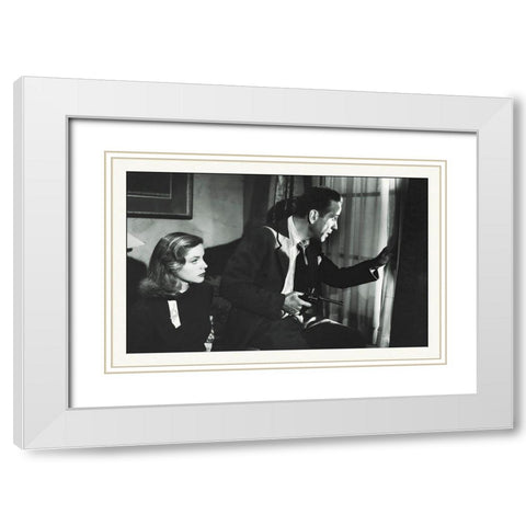 Promotional Still - The Big Sleep White Modern Wood Framed Art Print with Double Matting by Hollywood Photo Archive