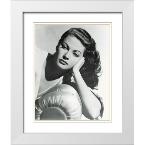 Promotional Still - Yvonne De Carlo White Modern Wood Framed Art Print with Double Matting by Hollywood Photo Archive