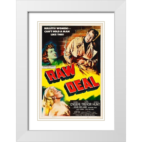 Raw Deal White Modern Wood Framed Art Print with Double Matting by Hollywood Photo Archive