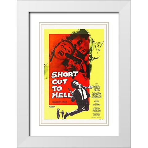 Short Cut To Hell White Modern Wood Framed Art Print with Double Matting by Hollywood Photo Archive
