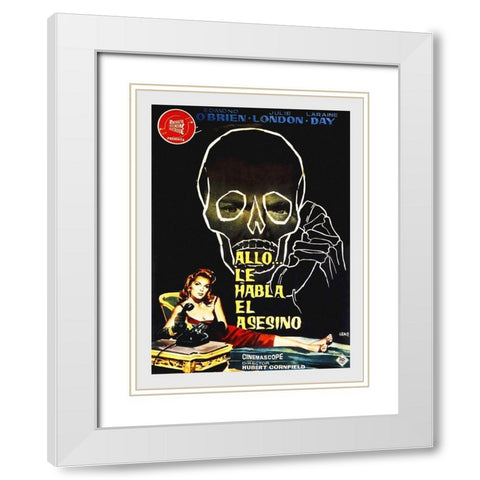 Spanish - The Third Voice White Modern Wood Framed Art Print with Double Matting by Hollywood Photo Archive