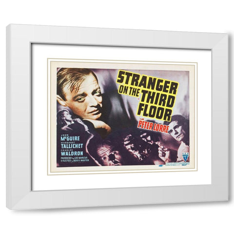 Stranger On The Third Floor White Modern Wood Framed Art Print with Double Matting by Hollywood Photo Archive