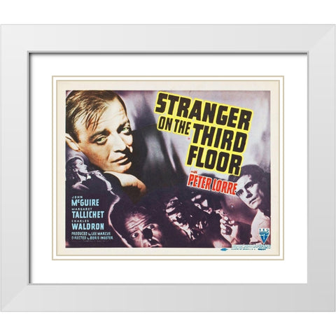 Stranger On The Third Floor White Modern Wood Framed Art Print with Double Matting by Hollywood Photo Archive