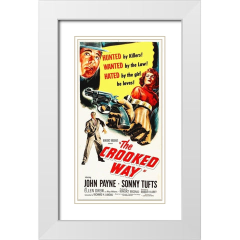 The Crooked Way White Modern Wood Framed Art Print with Double Matting by Hollywood Photo Archive