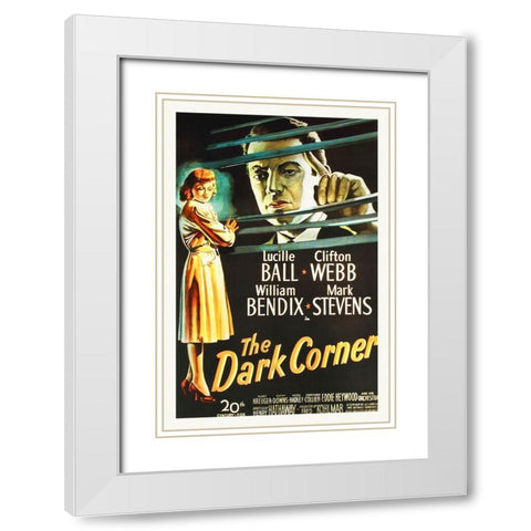 The Dark Corner White Modern Wood Framed Art Print with Double Matting by Hollywood Photo Archive