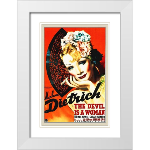The Devil Is A Woman White Modern Wood Framed Art Print with Double Matting by Hollywood Photo Archive
