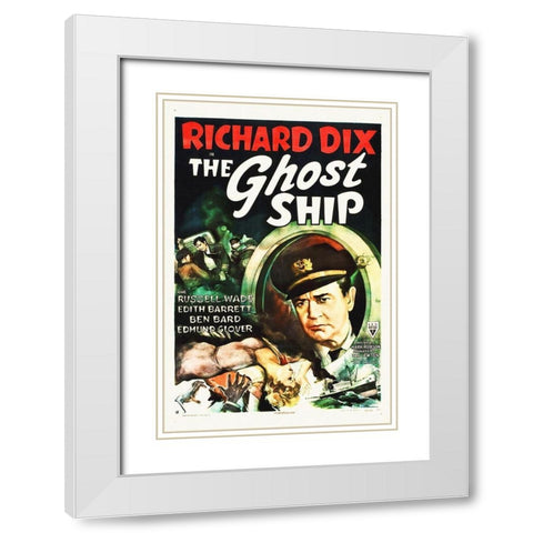 The Ghost Ship White Modern Wood Framed Art Print with Double Matting by Hollywood Photo Archive