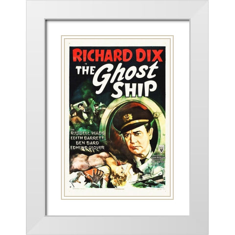 The Ghost Ship White Modern Wood Framed Art Print with Double Matting by Hollywood Photo Archive