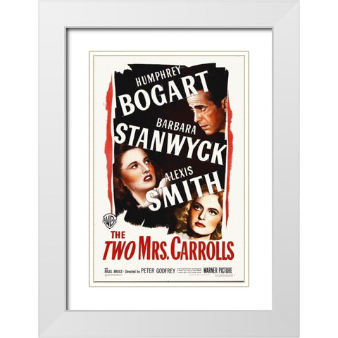 The Two Mrs Carrolls White Modern Wood Framed Art Print with Double Matting by Hollywood Photo Archive