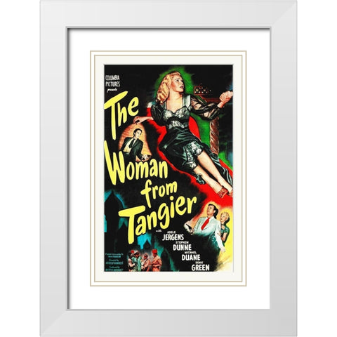 The Woman From Tangier White Modern Wood Framed Art Print with Double Matting by Hollywood Photo Archive