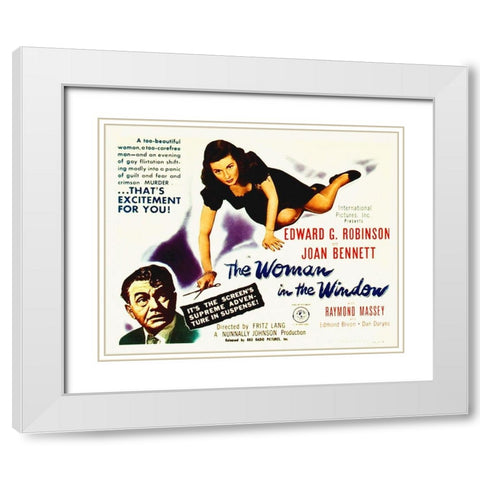 The Woman In The Window   Directed By Fritz Lang   1944 White Modern Wood Framed Art Print with Double Matting by Hollywood Photo Archive