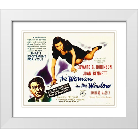 The Woman In The Window   Directed By Fritz Lang   1944 White Modern Wood Framed Art Print with Double Matting by Hollywood Photo Archive