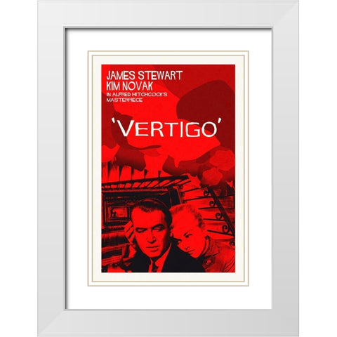Vertigo White Modern Wood Framed Art Print with Double Matting by Hollywood Photo Archive